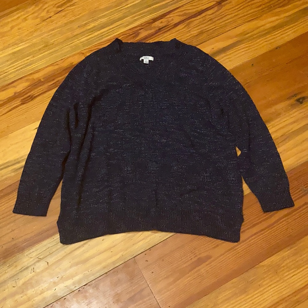 Croft and barrow blue knit v-neck sweater Sz 1x